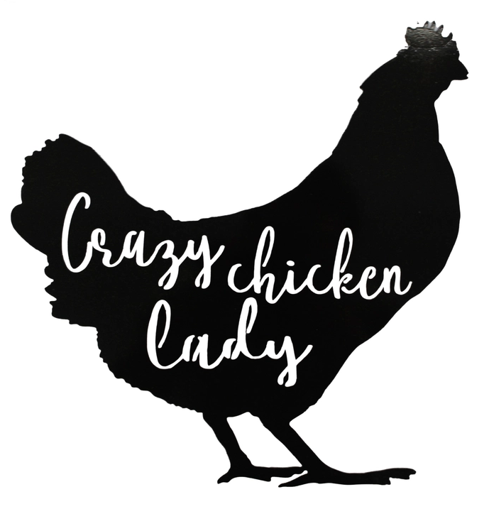 METAL SIGN - CRAZY CHICKEN LADY