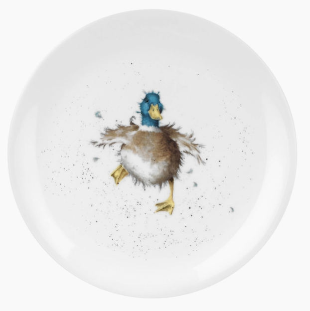 Wrendale Duck Waddle and A Quack Coupe Plate 8in