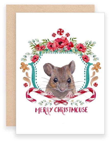 Merry Christmouse Greeting Card