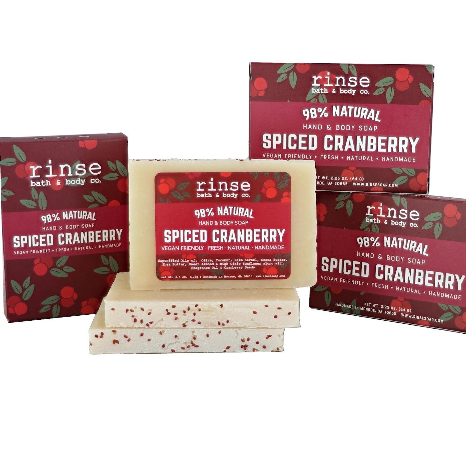 Rinse Spiced Cranberry Mini Holiday Soap