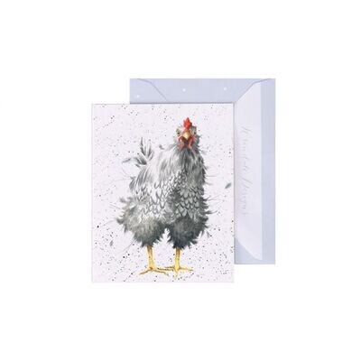 Wrendale Chicken Curious Hen Enclosure Card