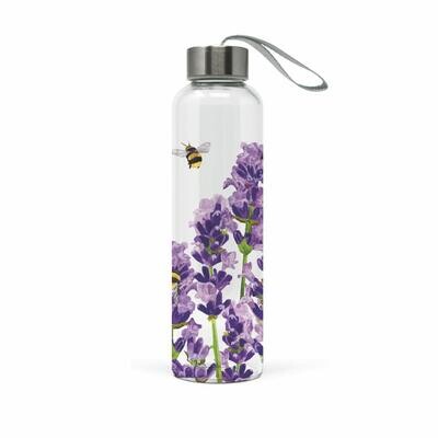 Bees & Lavender 18.6oz Glass Water Bottle