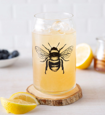 Honey Bee Can Glass