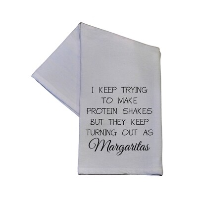 Protein Shakes Come Out As Margaritas Tea Towel 16x24