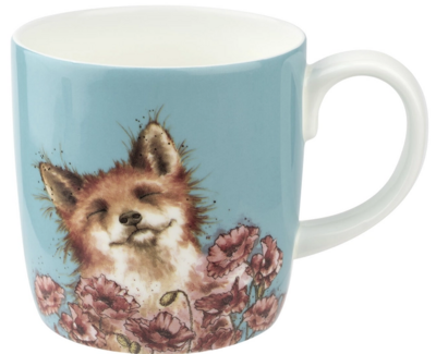 Wrendale Fox Poppy Field Mug 14oz