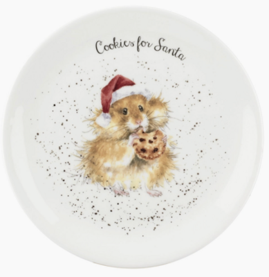 Wrendale Hampster Cookies For Santa Coup Plate 8in
