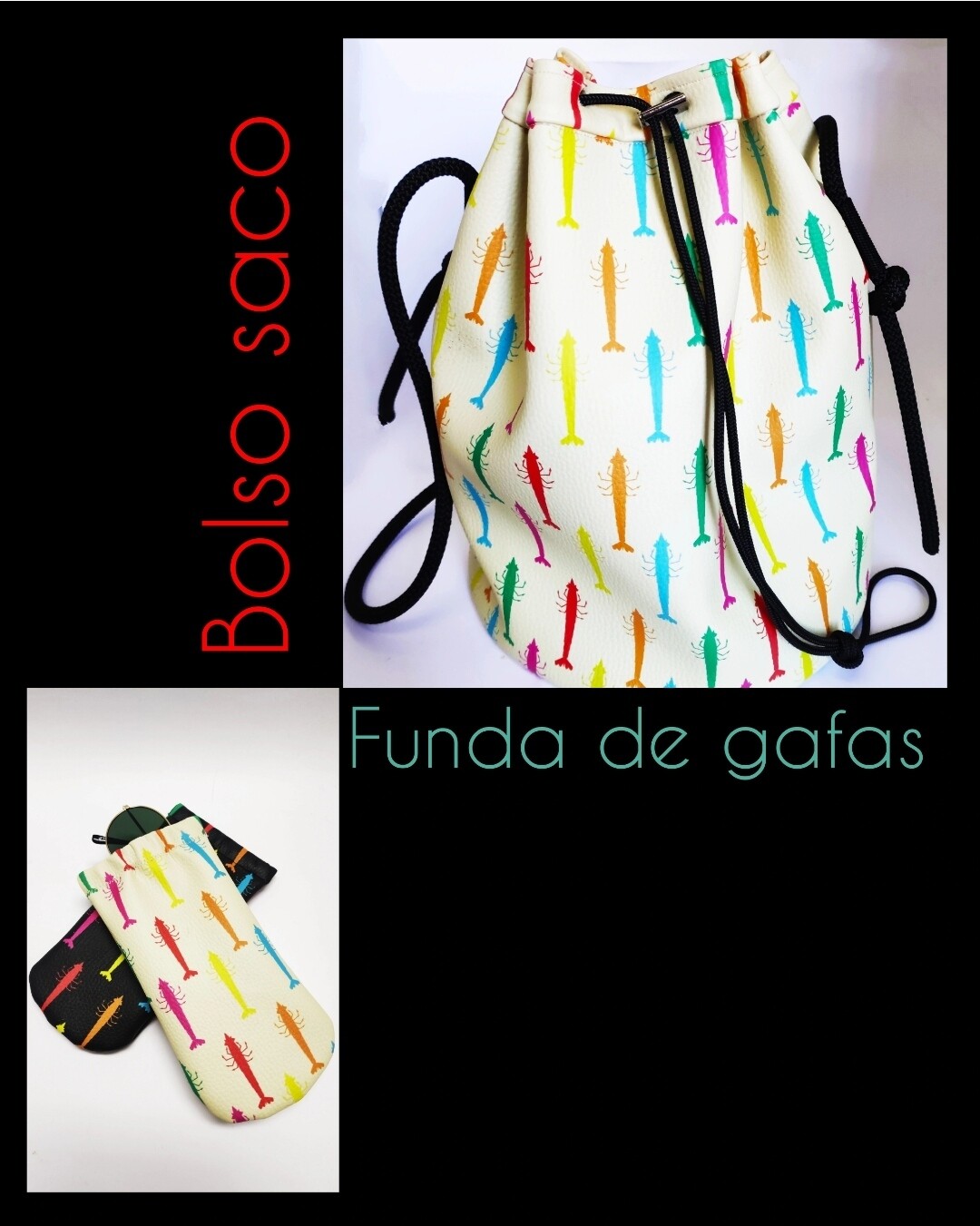 Bolso saco y funda de gafas