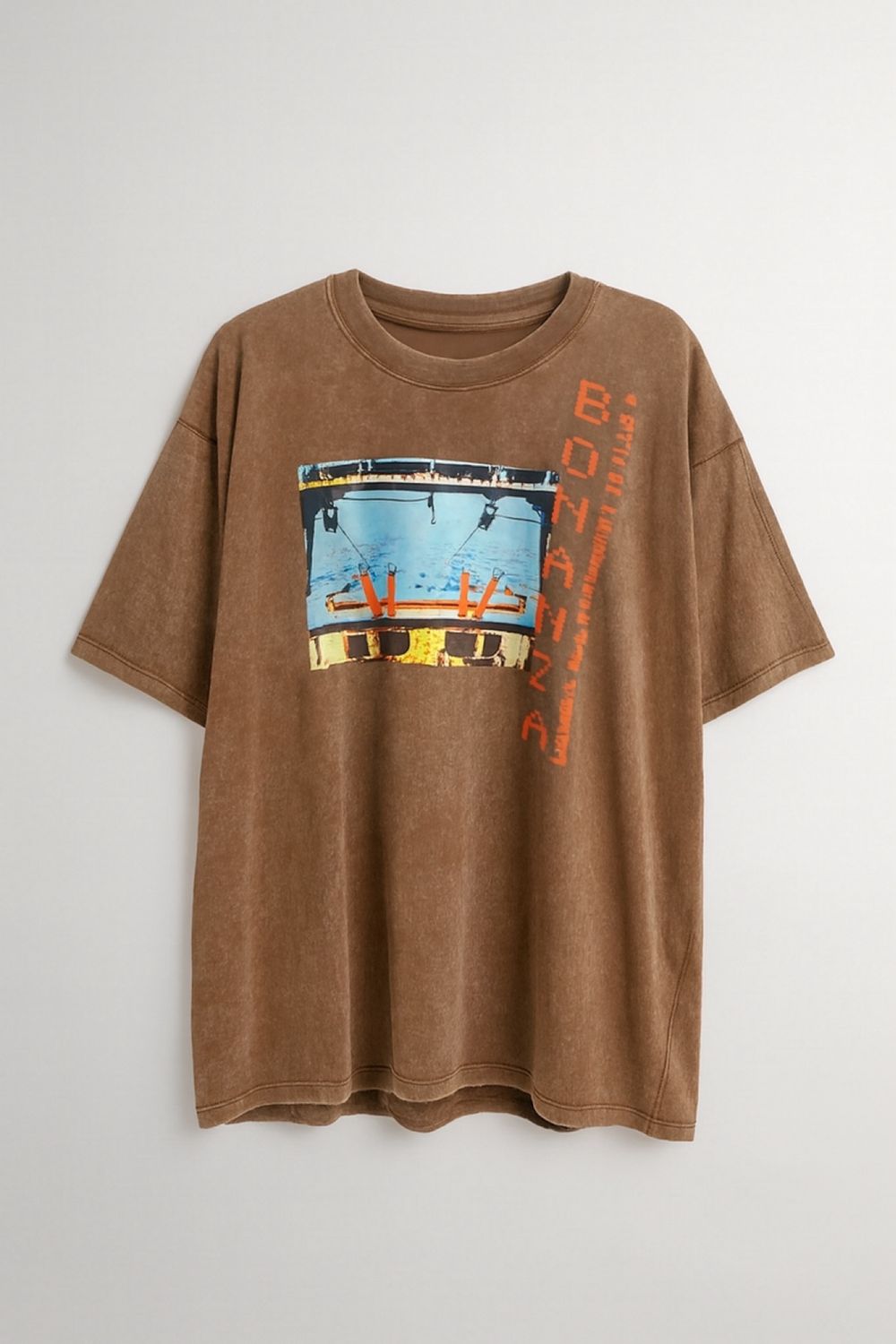 Bonanza camiseta marrón desgastada