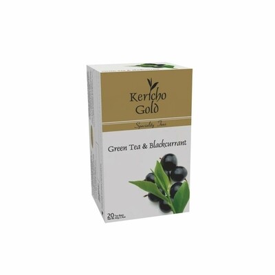 KERICHO GOLD GREEN TEA  AND BLACK CURRENT 20 TEA BAGS