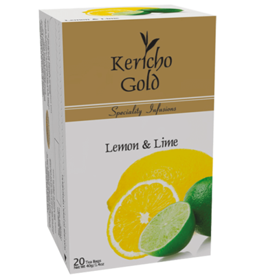 KERICHO GOLD LEMON AND LIME 20 TEA BAGS
