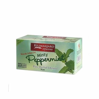 KILIMANJARO INFUSIONS MINTY PEPPERMINT 25 TEA BAGS