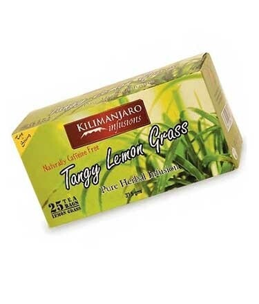 KILIMANJARO INFUSIONS TANGY LEMON GRASS 25 TEA BAGS