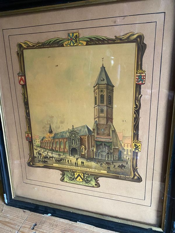 brand SS Petrus en Pauluskerk OOSTENDE 14 oogst 1896