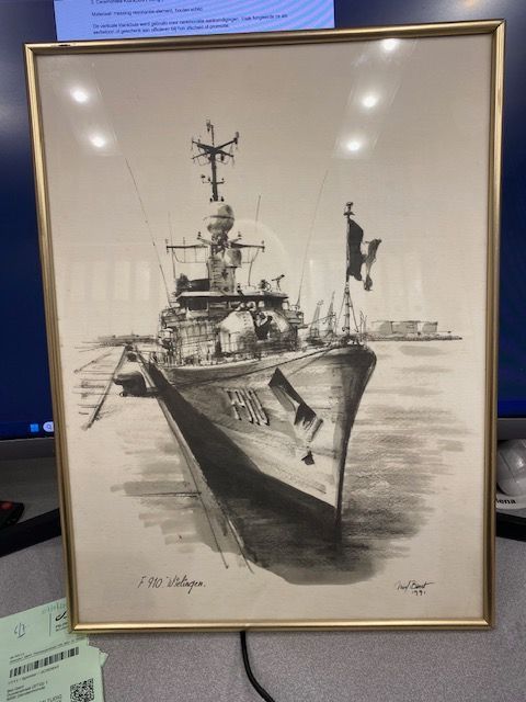 7.Houtskool/Pentekening - F910 WIELINGEN ( A. Baert 1991 )