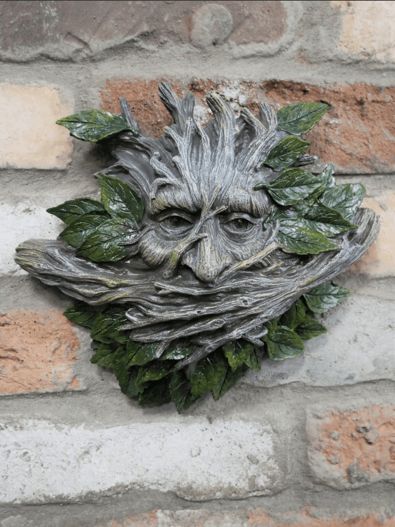 Treeman Green Man Face Plaque Garden Home Wall Decor Gift Pagan Gothic