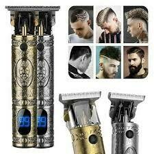 Tondeuse Cheveux Hommes,Tondeuse Barbe Electriques Professionnelle, Sans Fil Tondeuse à Cheveux Rasoir Barbe Tondeuse Kit,Écran à LED, Rechargeable, Silencieuse pour les Enfants et la Famille (Doré)