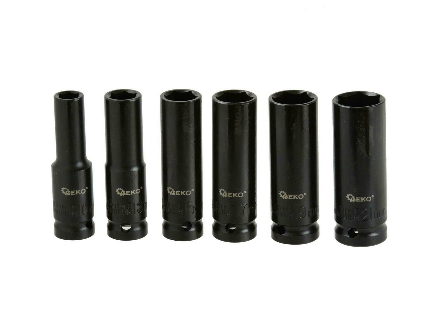 Ein Satz langer 1/2 &quot;Schlagbuchsen 10-21 mm 6 Stk. (20)