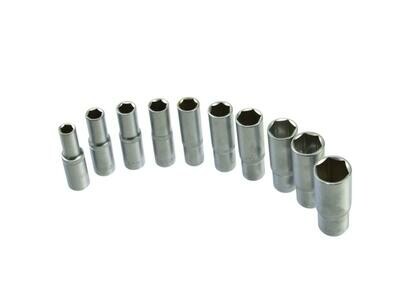 Set 1/2 "lange Steckdosen 10 Stück 10-24 mm (5/10)