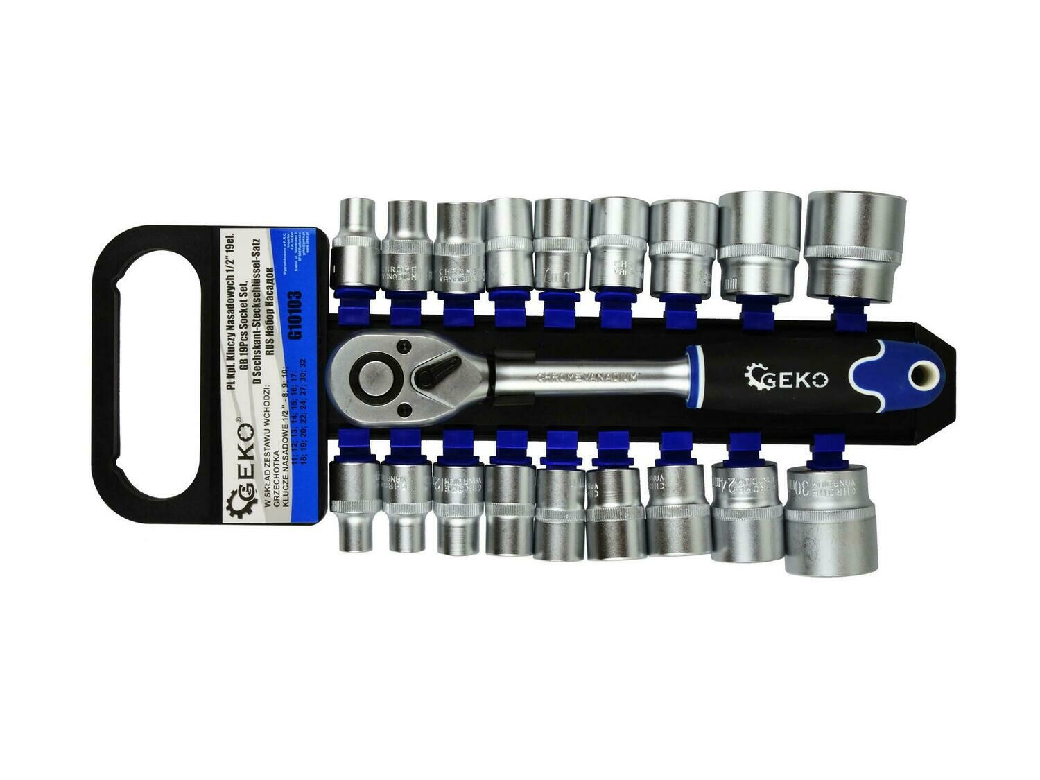 Schlüsselsatz 1/2 &quot;19 Stk. 8-32 mm CRV