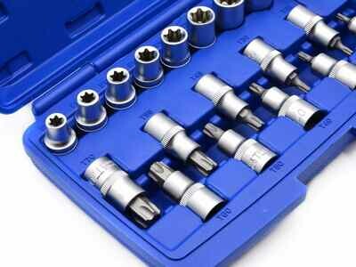 Set 1/2 "Torx-Buchsen und Bits 19 Stk.