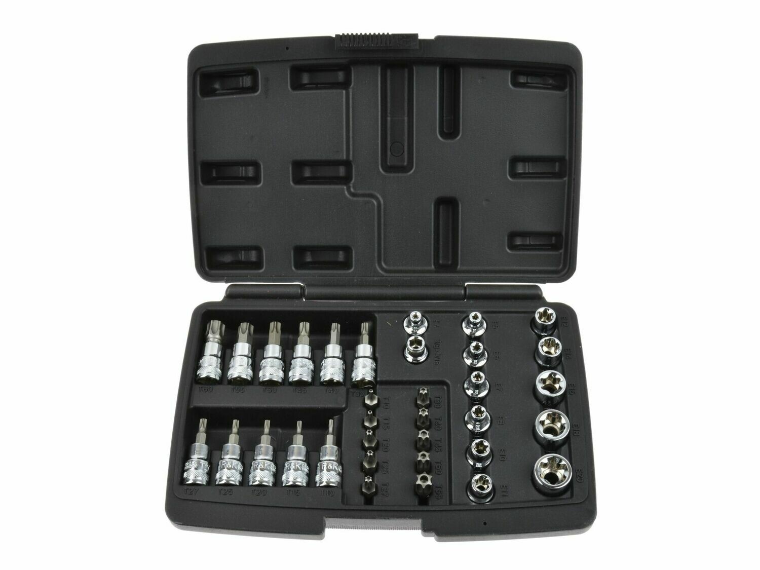 Ein Satz professioneller Steckschlüssel TORX 34 Stk. 3/8 &quot;S2