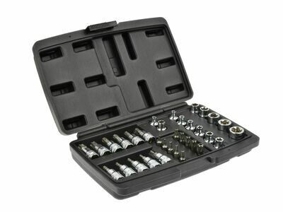 Ein Satz professioneller Steckschlüssel TORX 34 Stk. 3/8 "S2