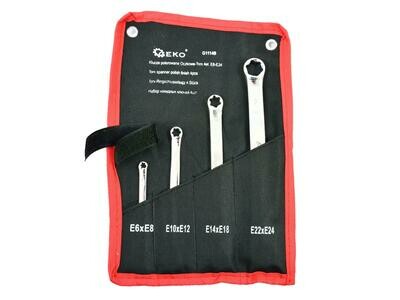 Polierte Ring-Torx-Schlüssel 4-teilig E6-E24