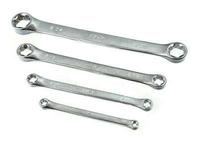 Polierte Ring-Torx-Schlüssel 4-teilig E6-E24