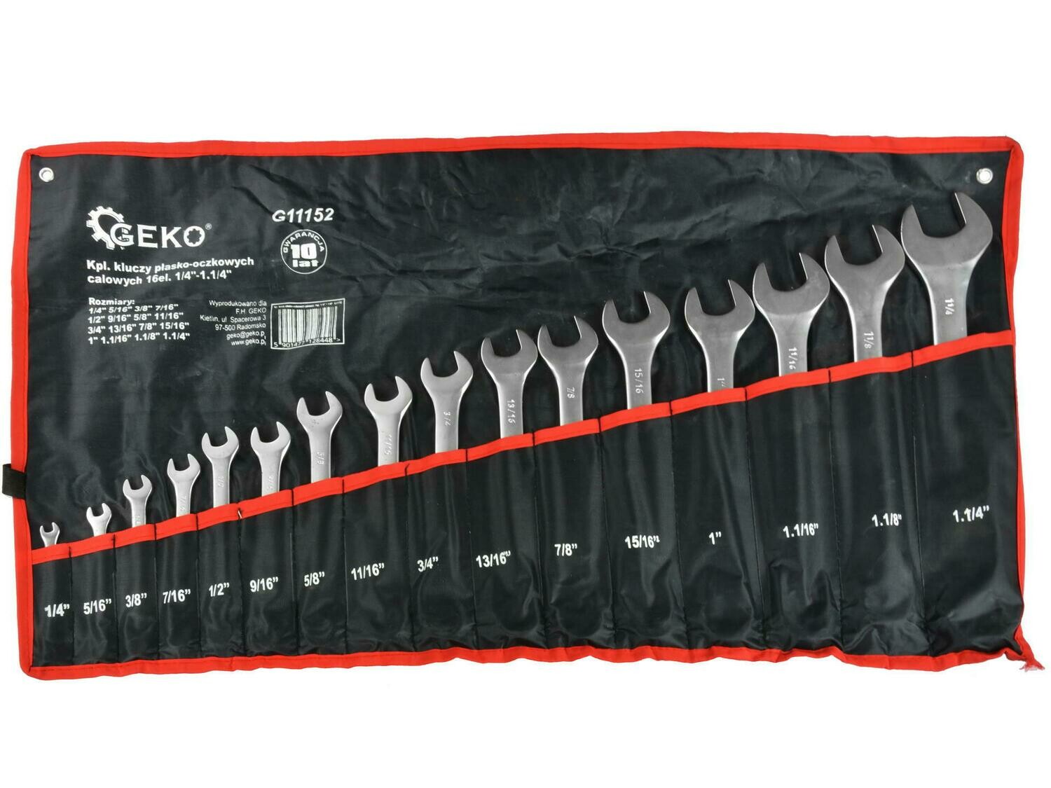 Satz Zoll-Maulschlüssel 16-tlg. 1/4 &quot;-1,1 / 4&quot; (6/10)