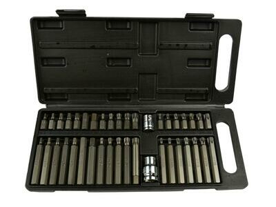 Satz Torx, Vielzahn, Innbussschlüssel CRV 41 Tlg. Plastikbox