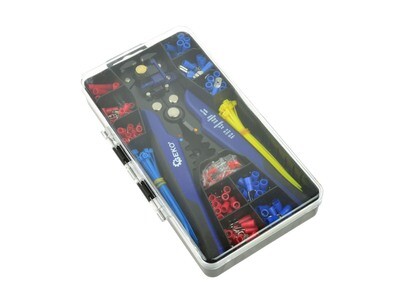 Multifunktionales Abisolierwerkzeug + Satz Steckverbinder und Gurte 260 Stk.