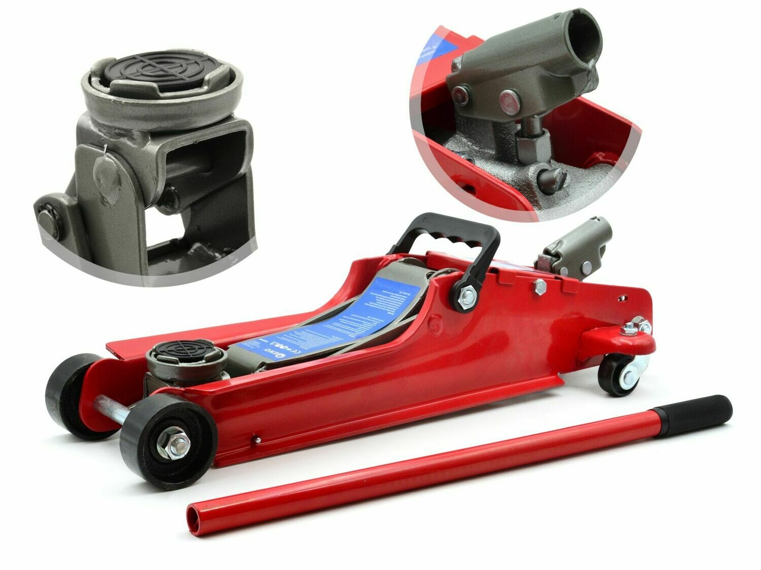 2,5T Wagenheber sehr tief  SMART + Gummi