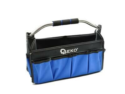 Werkzeugtasche offen mit Metallgriff