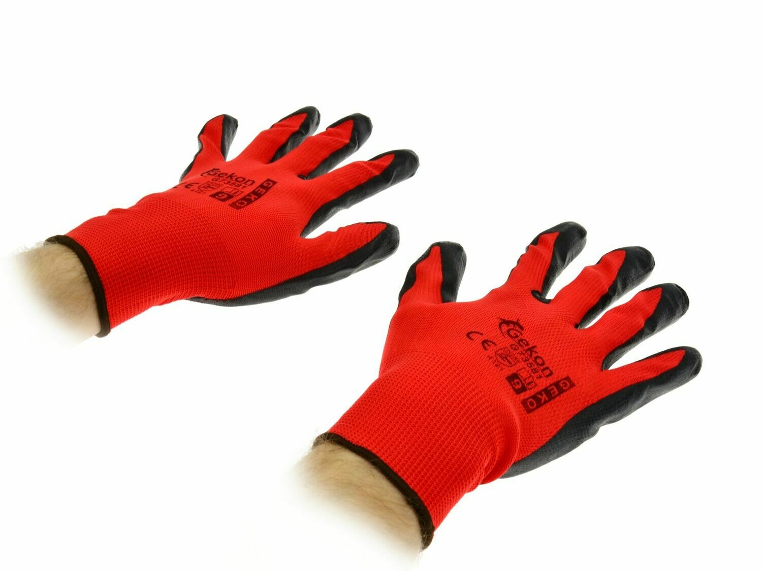 1 Paar Schutzhandschuhe GEKO s. 9 / RED Nitrile