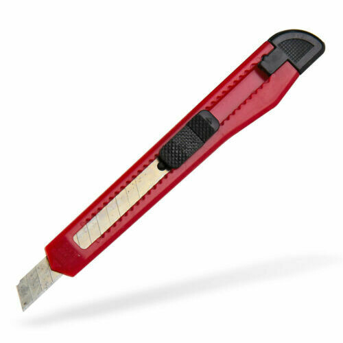 10x Cuttermeser Teppichmesser Cutter Messer schmal rot 9 mm für Abbrechklingen
