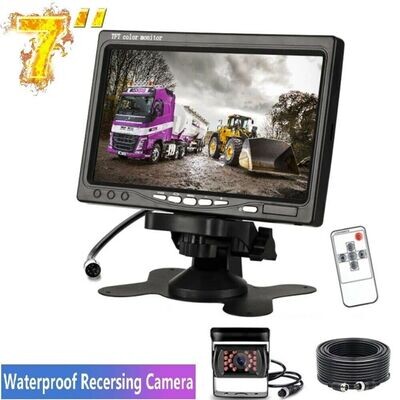 Rückfahrkamera 4 Pin +7&quot; Auto Monitor Rückansicht Kits Bus LKW 12V 24V