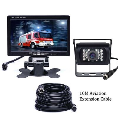 Rückfahrkamera 4 Pin +7" Auto Monitor Rückansicht Kits Bus LKW 12V 24V