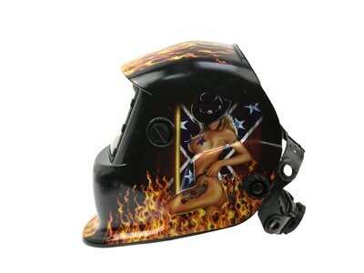 Helm Selbstverdunkelnde Schweißmaske Flamme Frau