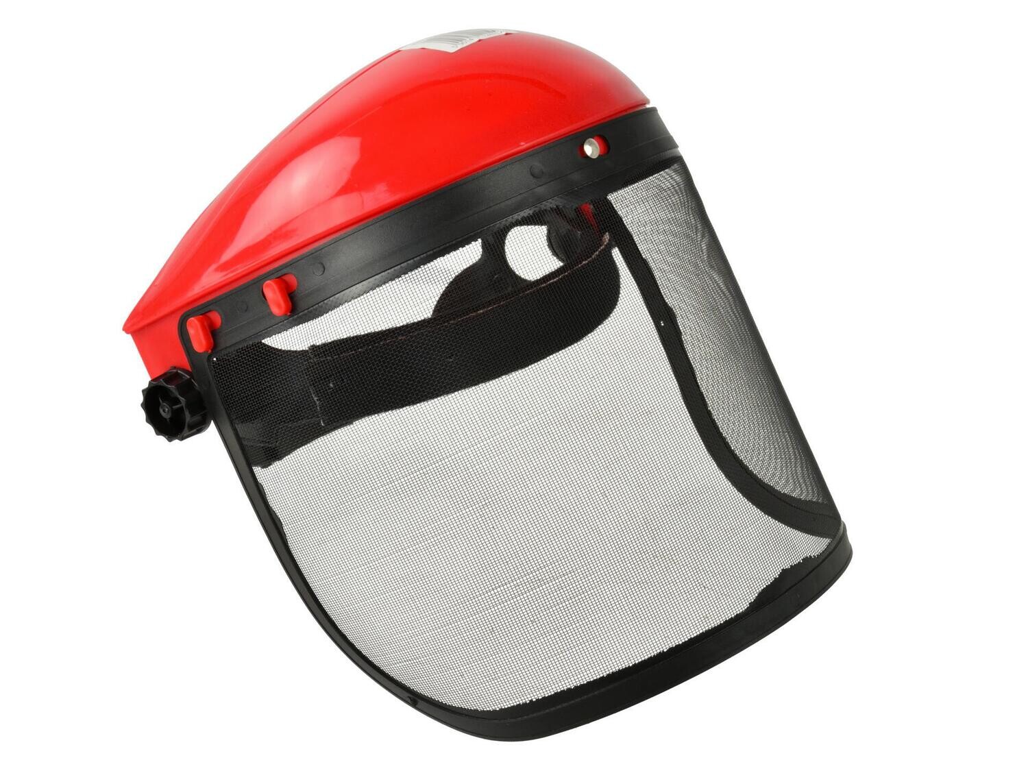 Helm Schutzmaske mit Netz JG für Sensen, Sägen rot