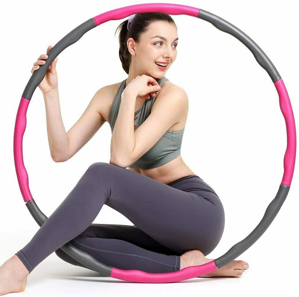 Hula Hoop Reifen 8 Teile ca.1KG Fitness training SPORT Schaumstoff Bauchtrainer