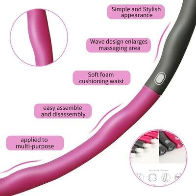 Hula Hoop Reifen 8 Teile ca.1KG Fitness training SPORT Schaumstoff Bauchtrainer