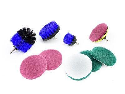 Reinigungsset Reinigungsbürste Bohrmaschine Bürstenaufsatz Bohrbürsten 10-tlg