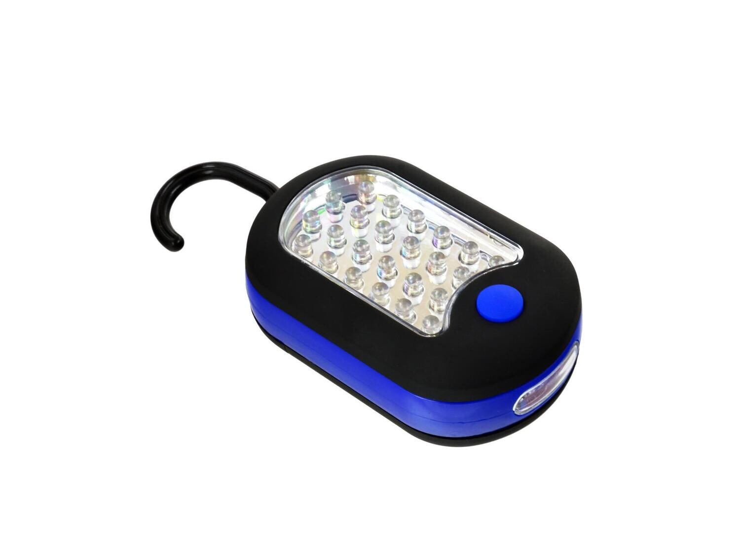 Werkstattleuchte 24 + 3 LED + Haken WORK