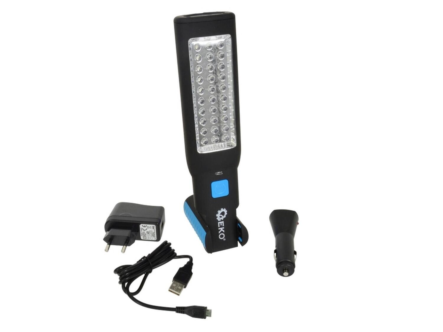 Werkstattlampe 30 + 7LED 1800mAh 230V / 12V