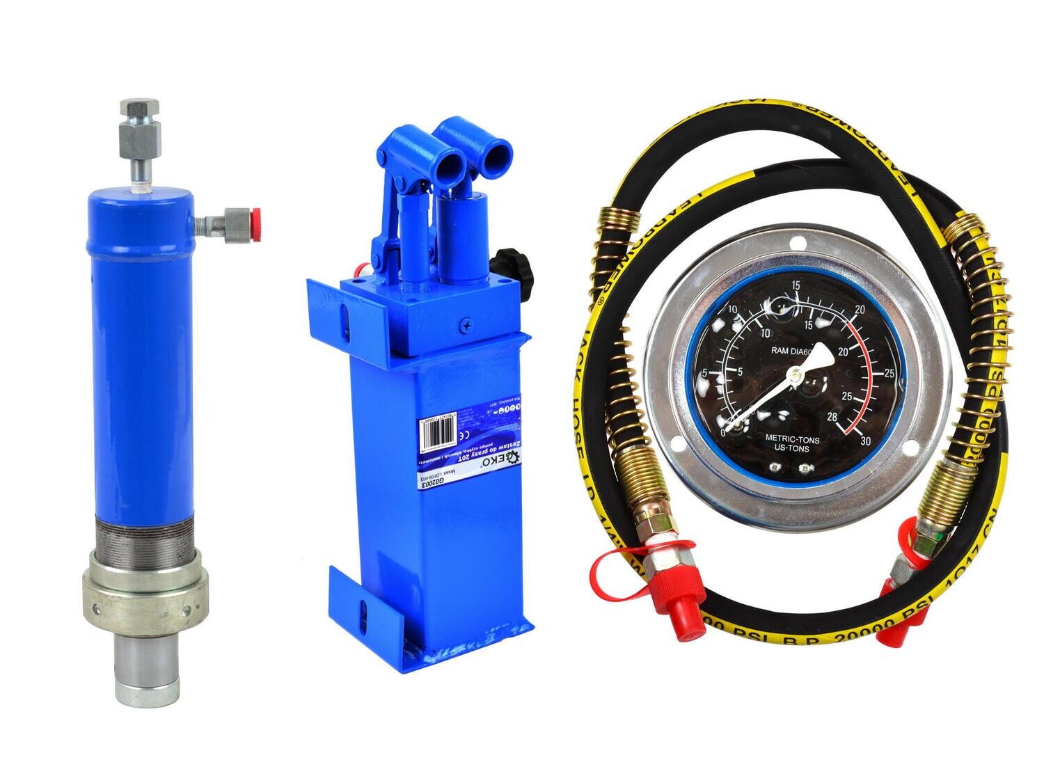Set für die Presse 20T Schnellpumpe Aktuator Manometer