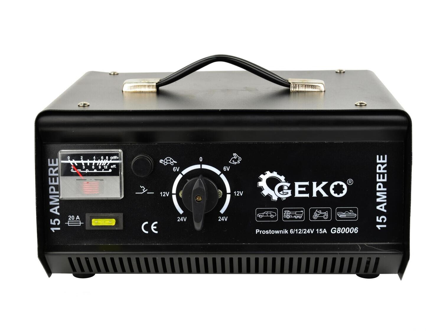 Ladegerät mit Eurostecker + CH 6/12/24 15A