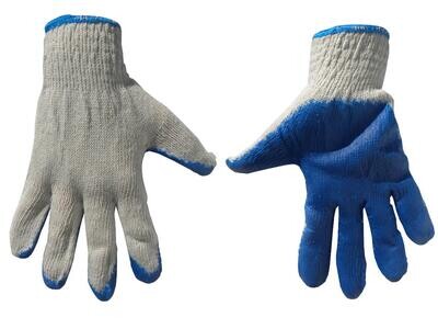 12 Stk  Handschuh weiss Liner blaues Latex Grösse 9