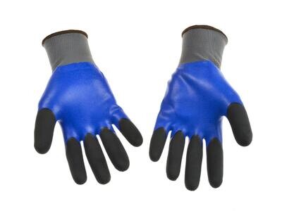 12 paar Arbeitsschutzhandschuhe, verstärkte Finger, Größe 10, Schaumlatex