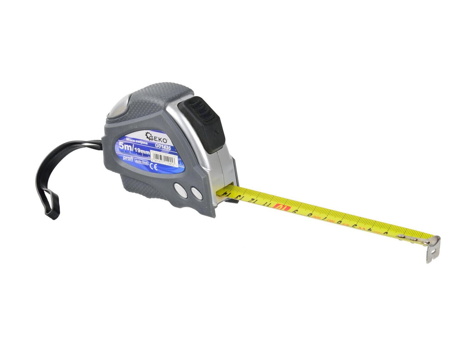 Grau messen 5mx19mm GEKO PROFI Auto-Lock