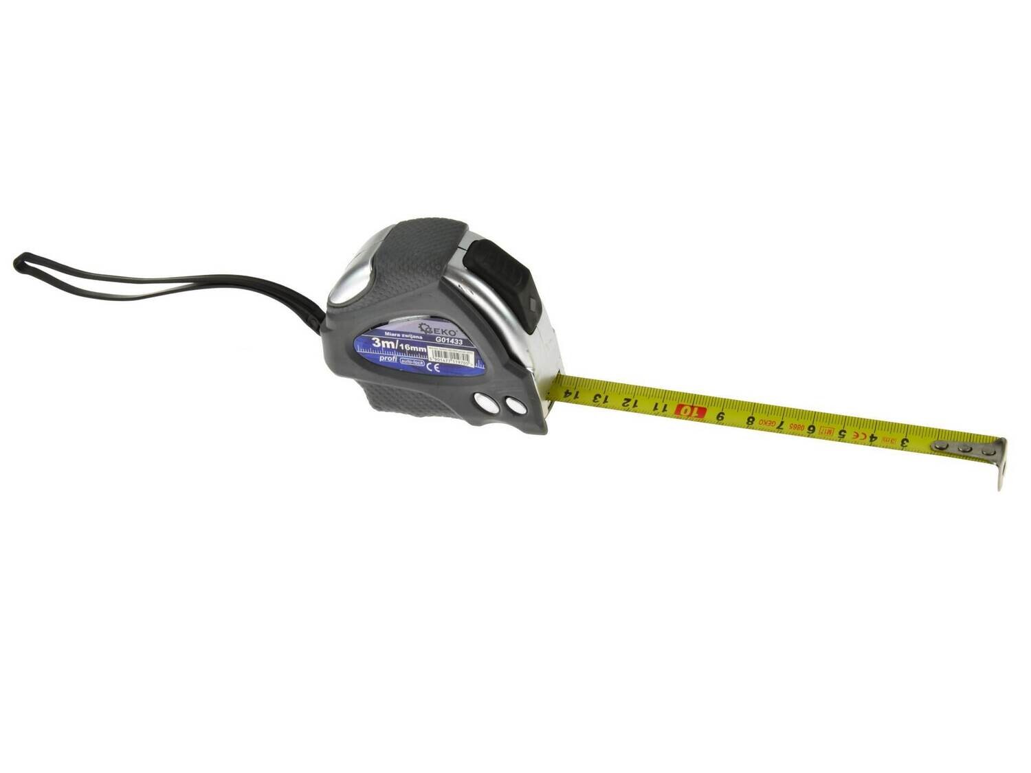 Grau messen 3mx16mm GEKO PROFI Auto-Lock